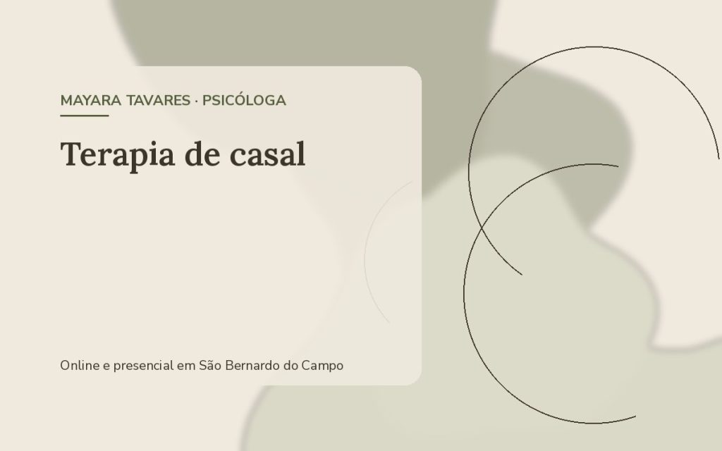 Terapia de casal – Psicóloga Mayara Tavares