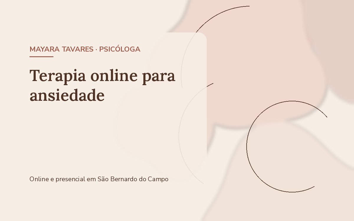 Terapia online para ansiedade